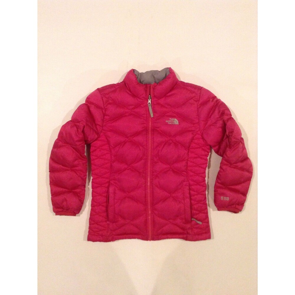 The North Face Aconcagua Girls Youth 550 Down Puffer Jacket Hot Pink Sz L 14-16
